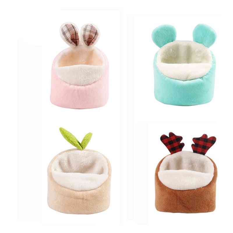 Hamster House Guinea Pig Nest Small Animal Hand Holding Warm Nest Sleeping Bed Cotton Mat Soft Accessories Pets Supplies