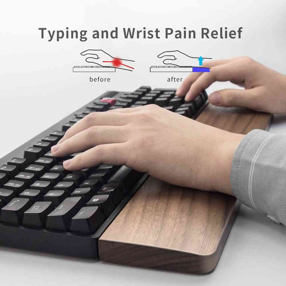 Walnut Wooden Keyboard Rest Wrist Pad