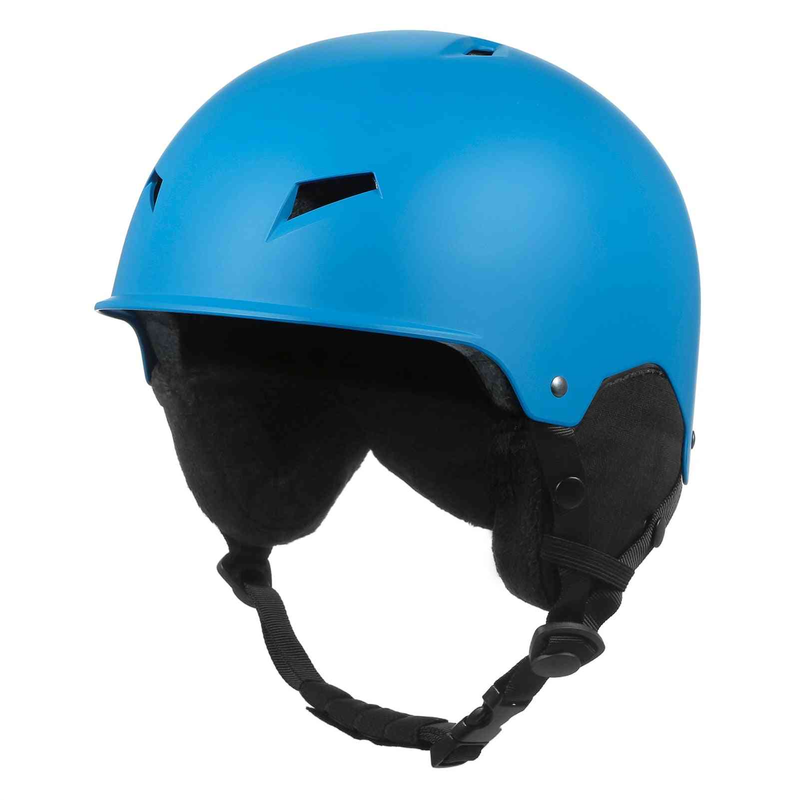 Unisex Snowboard Helmet With Goggle Fixed Strap
