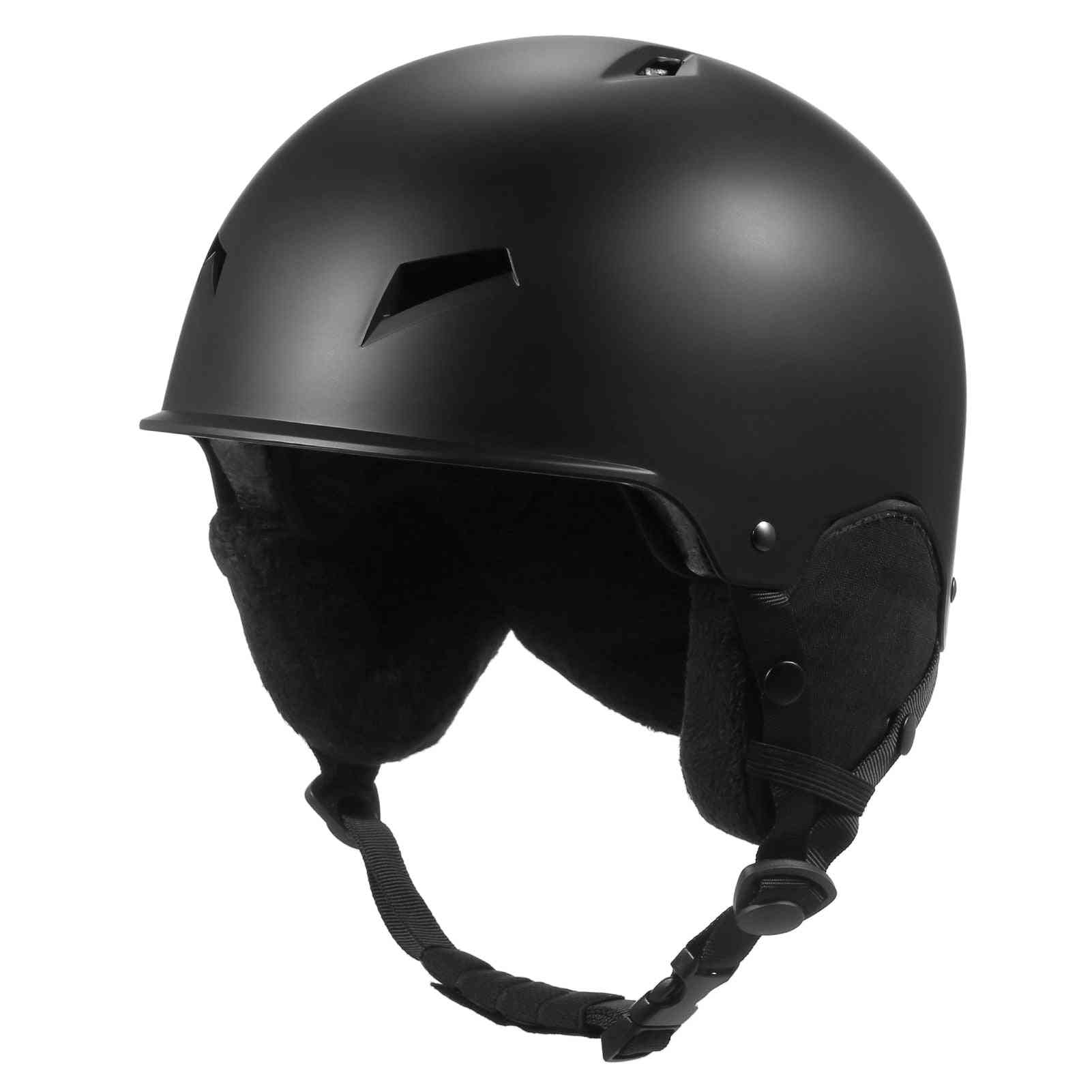 Snowboard Helmet With Goggle Fixed Strap