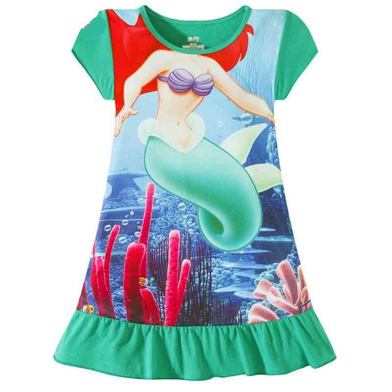 Anna Elsa Printing Sleepwear Mermaid Nightgowns