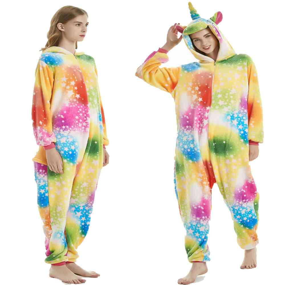 Kigurumi unicorn familjens pyjamasset