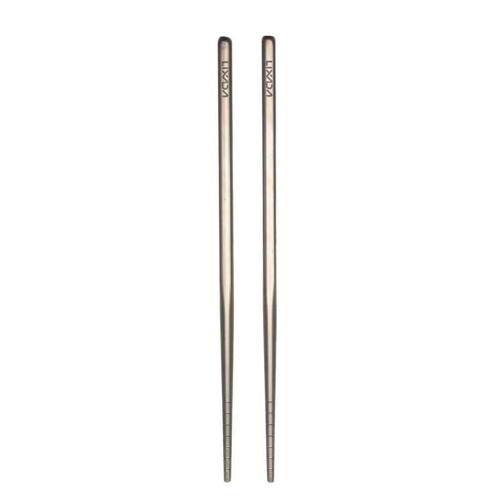 Reusable, Exquisite And Non-slip Titanium Chopsticks Spork