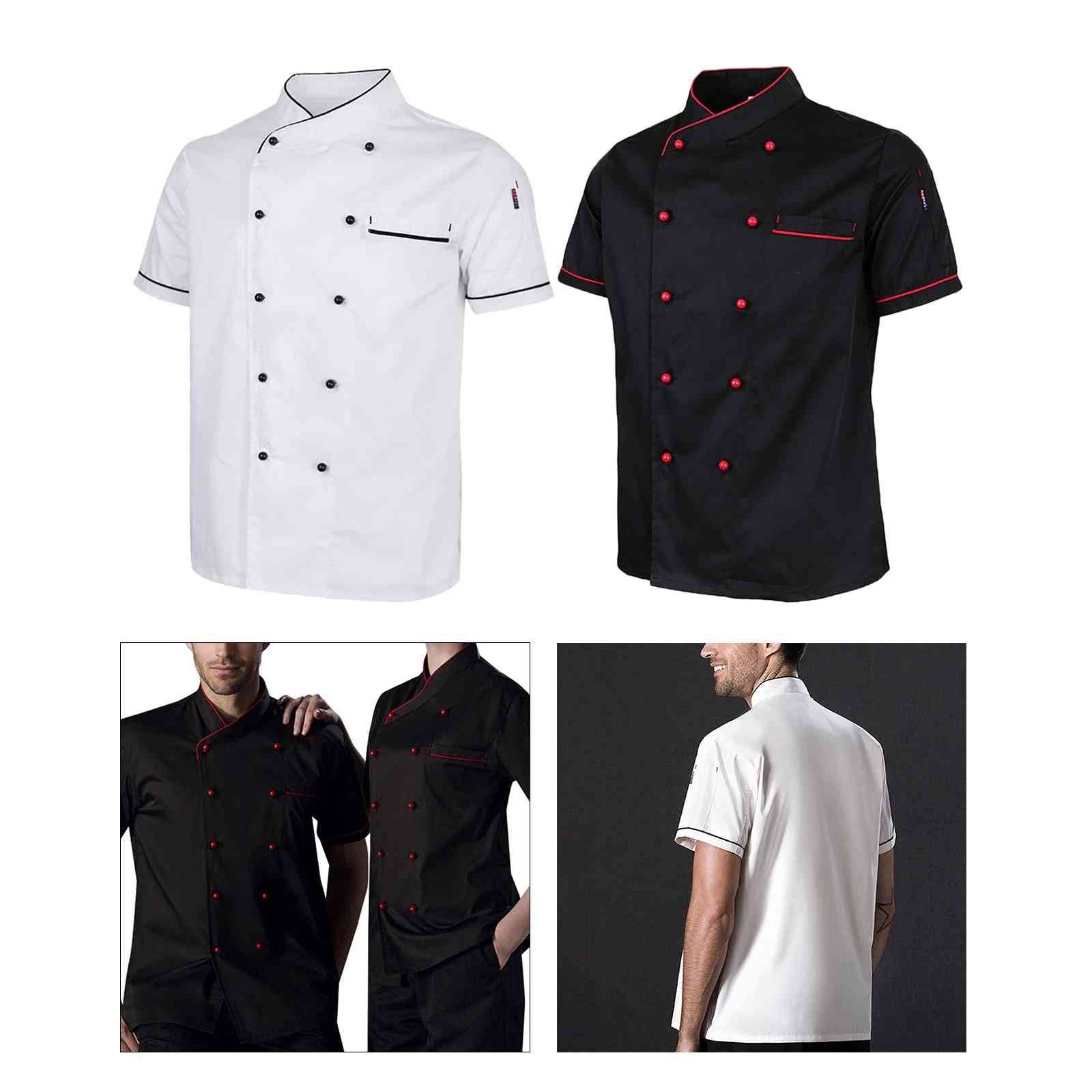 Unisex kokkejakke food service kortærmet åndbar executive uniform