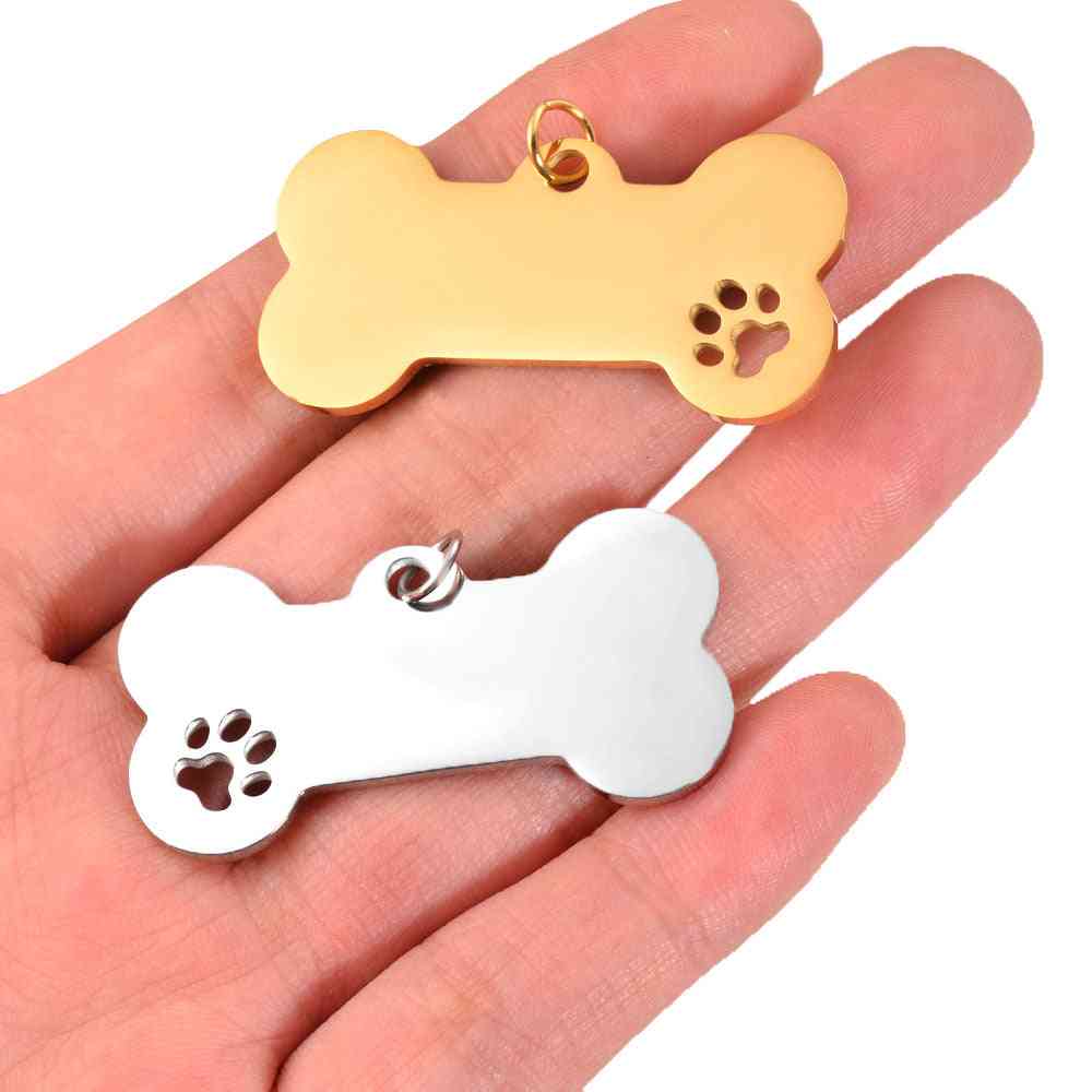Stainless Steel Hollow Dog Paw Pendant