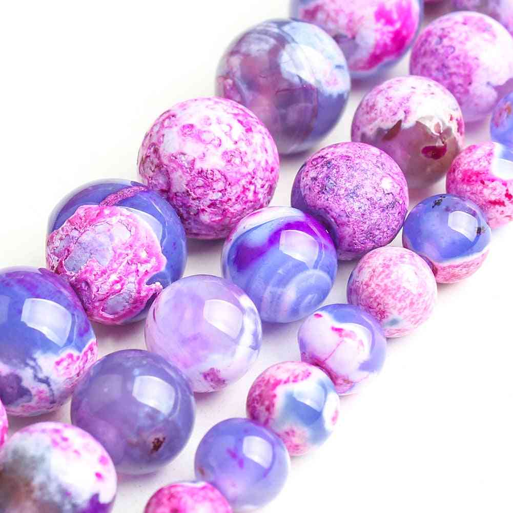 Fire Dragon Veins Agates Loose Beads