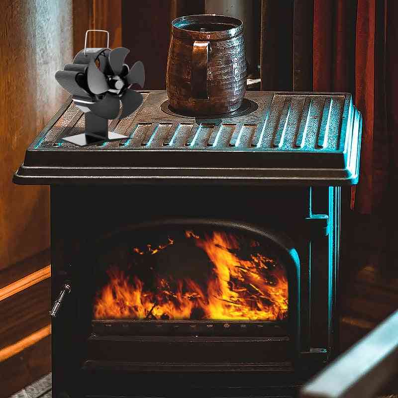 Air Stove Black Fireplace Environmentally Friendly Silent Fan