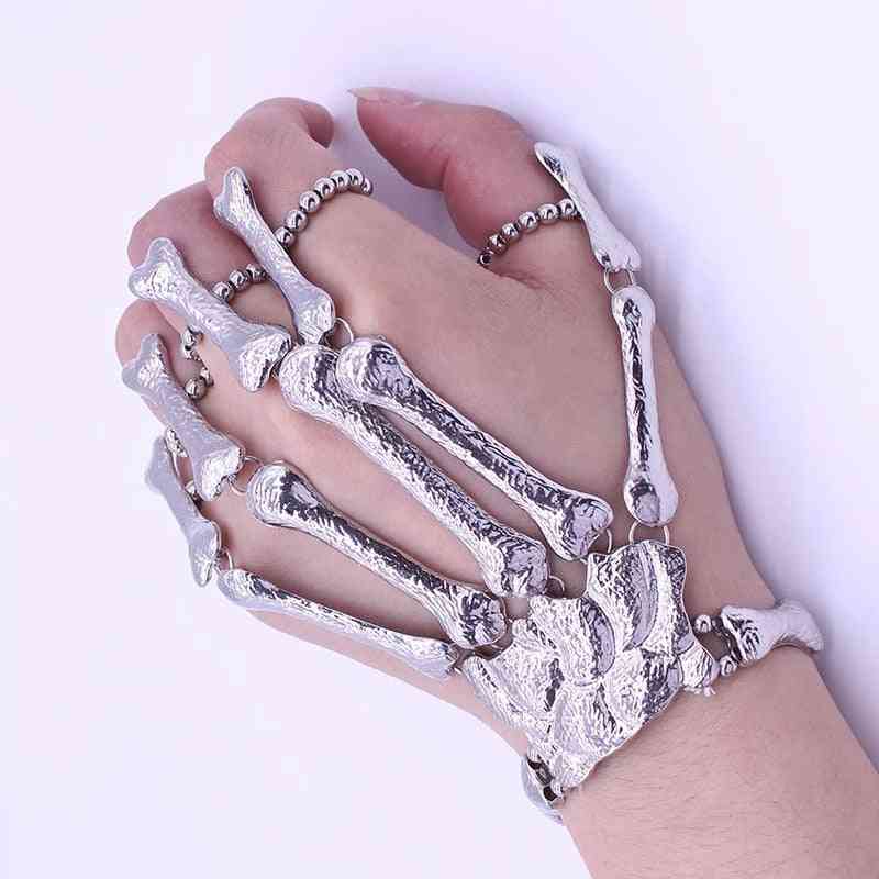 Retro Gothic Male And Female Skeleton Hand Punk Finger