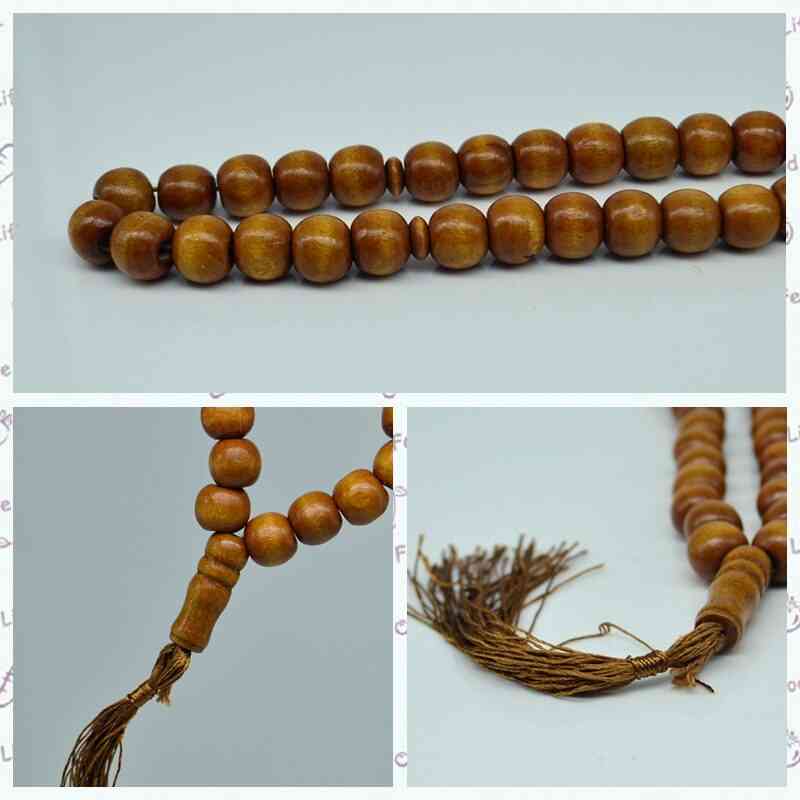 Wooden 33 Prayer Beads Islamic Muslim Tasbih