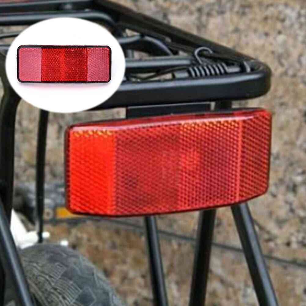 Rear Pannier Rack Bike Light Safety Caution Warning Reflector Accessories