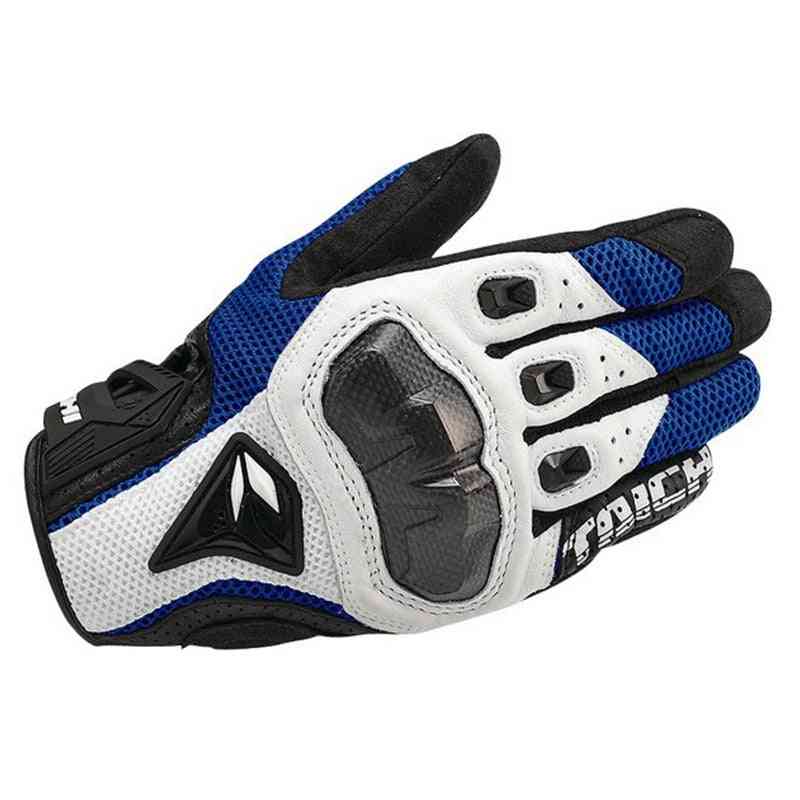Touch Screen Leather Motorcycle Scooter Gloves
