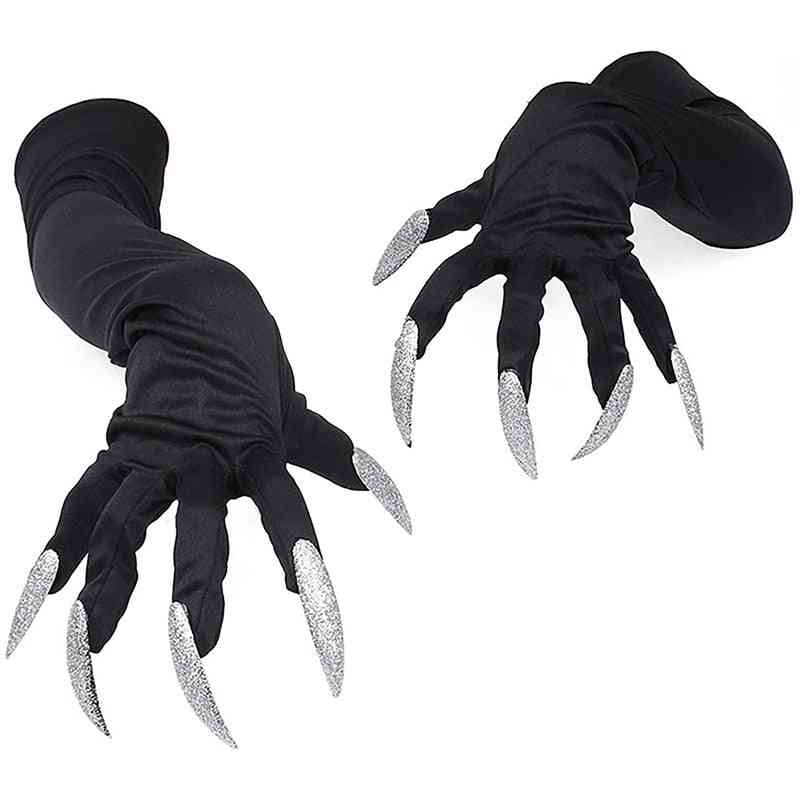 Halloween långa naglar cosplay handskar
