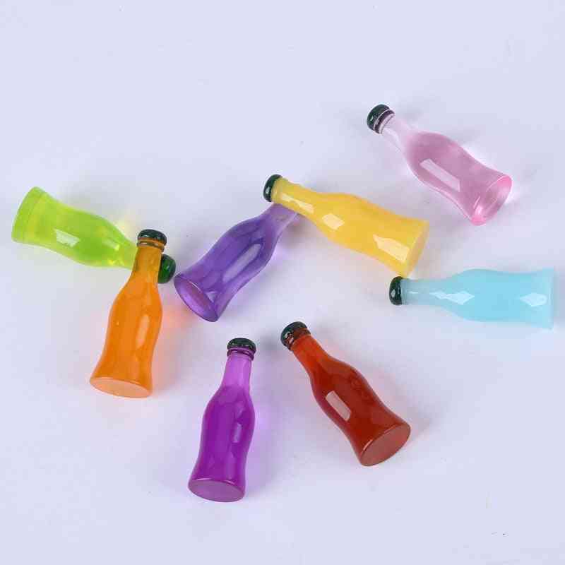 Decorative Craft Diy Miniature- Artificial Lovely Fake Food Drink Bottle Resin Cabochons