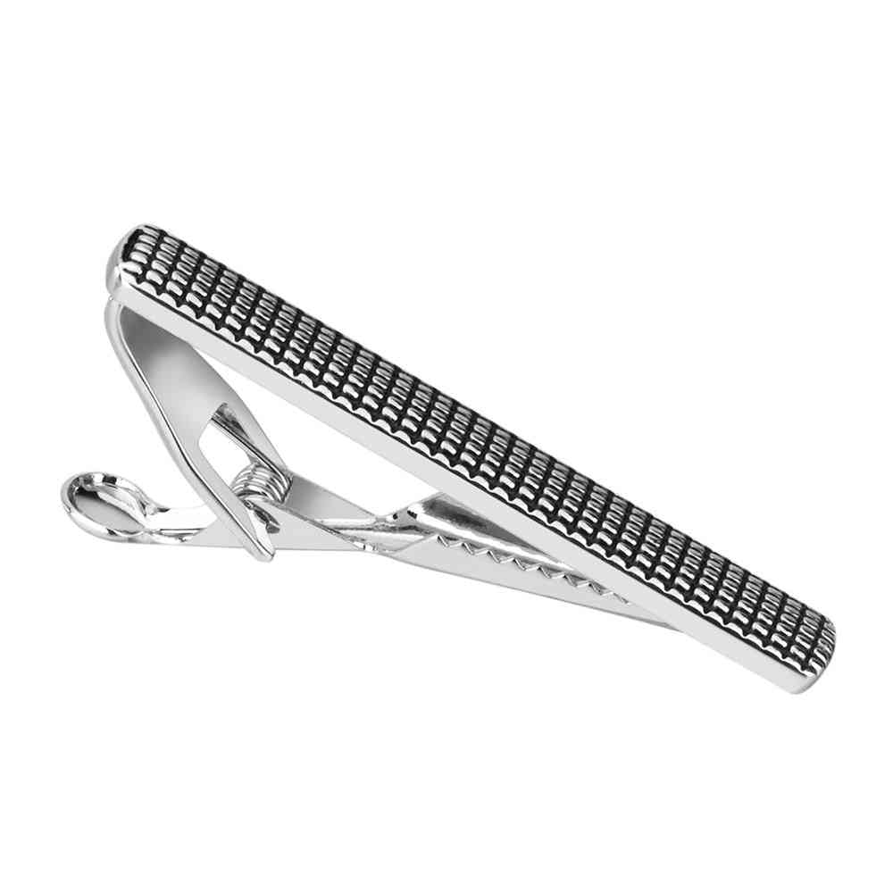 Newest Simple Metal Tie Clips Tie Bar Pin Black Enamel Business