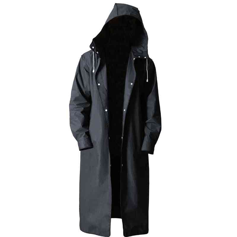 Fashion Waterproof Long Raincoat Hooded