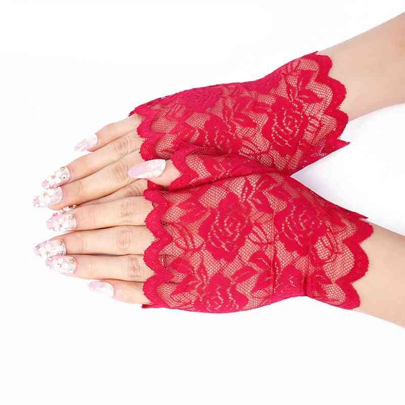 New Fashion Sailor Dance Long Fingerless Lace Gloves