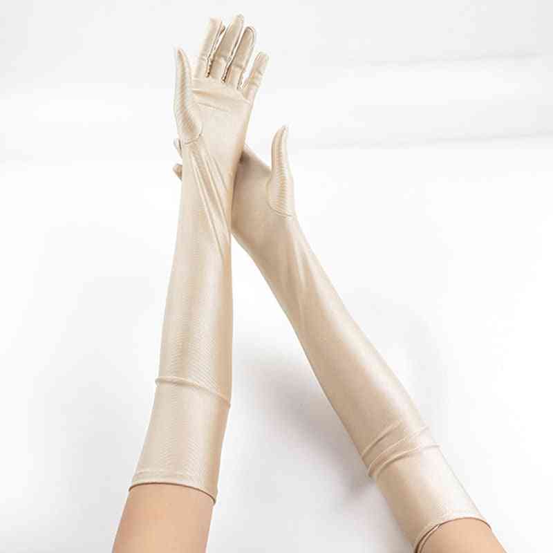 Women Full Finger Long Arm Sleeves Gloves