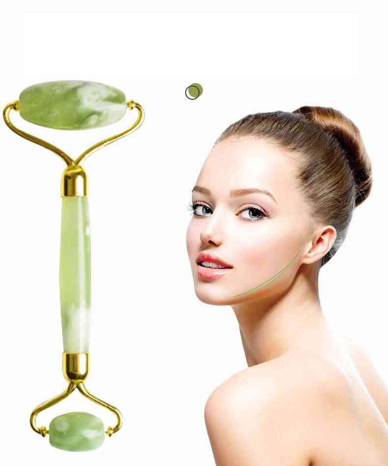 Double Heads Jade Natural Stone Massager Roller