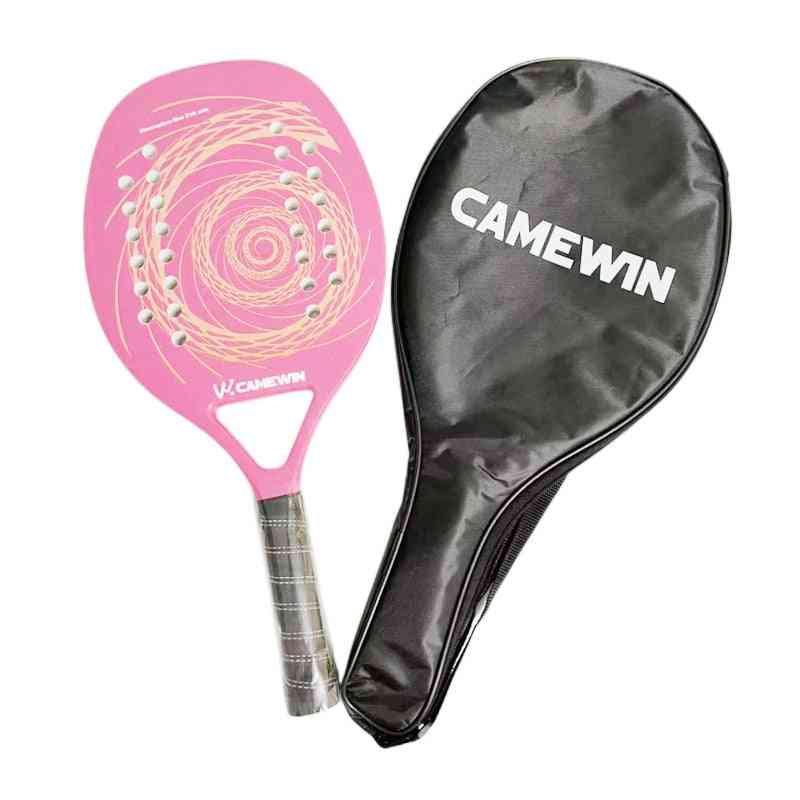 2022 New 3k Camewin Full Carbon Fiber Rough Beach Tennis Racket