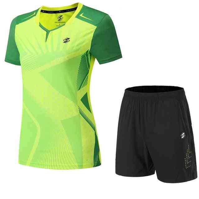 Hurtigtørre badmintonsett klær - bordtennis, ping pong, bordtennisskjorter + shorts