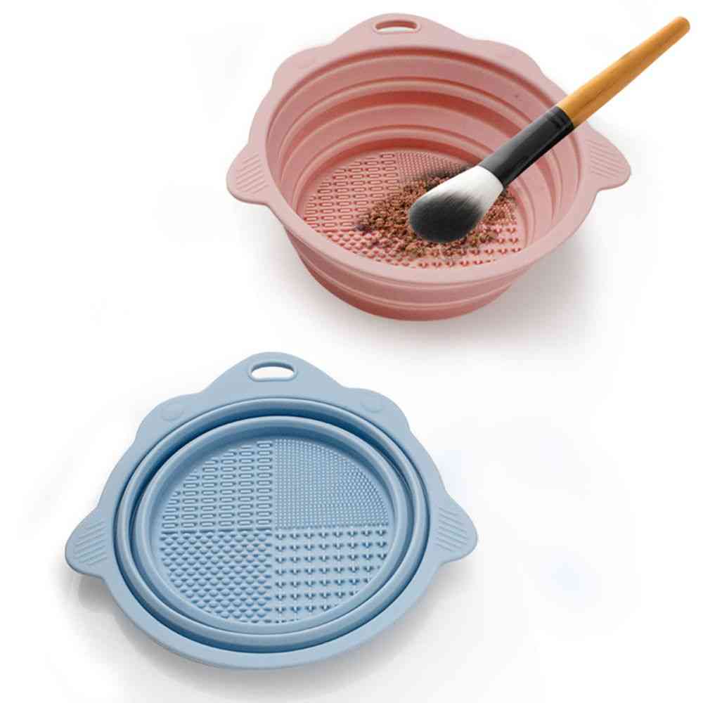 Newest Folding Silicone Brush Cosmetic Make Brush Gel Cleaning Mat