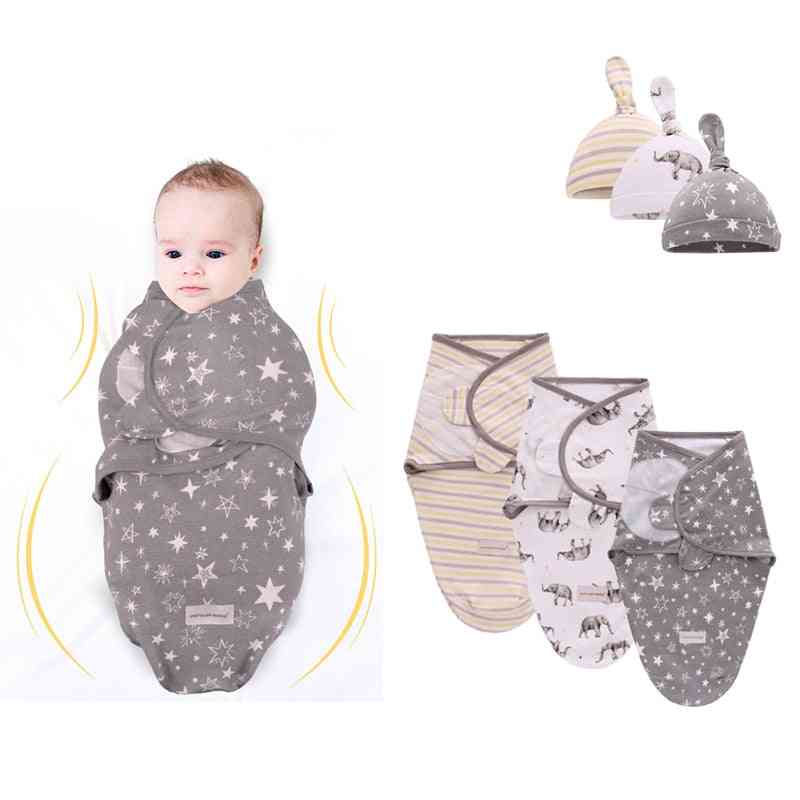 Newborn Swaddle Wrap Cotton Baby Swaddling Sleeping Bag