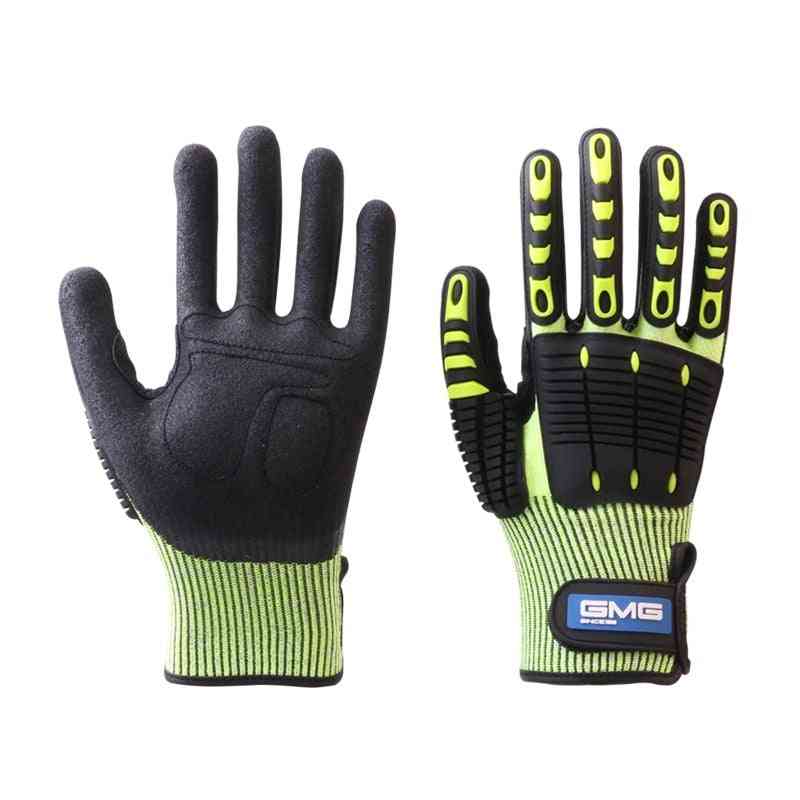 Anti Impact Vibration Oil Gmg Tpr Safety, Cut Resistant Gloves
