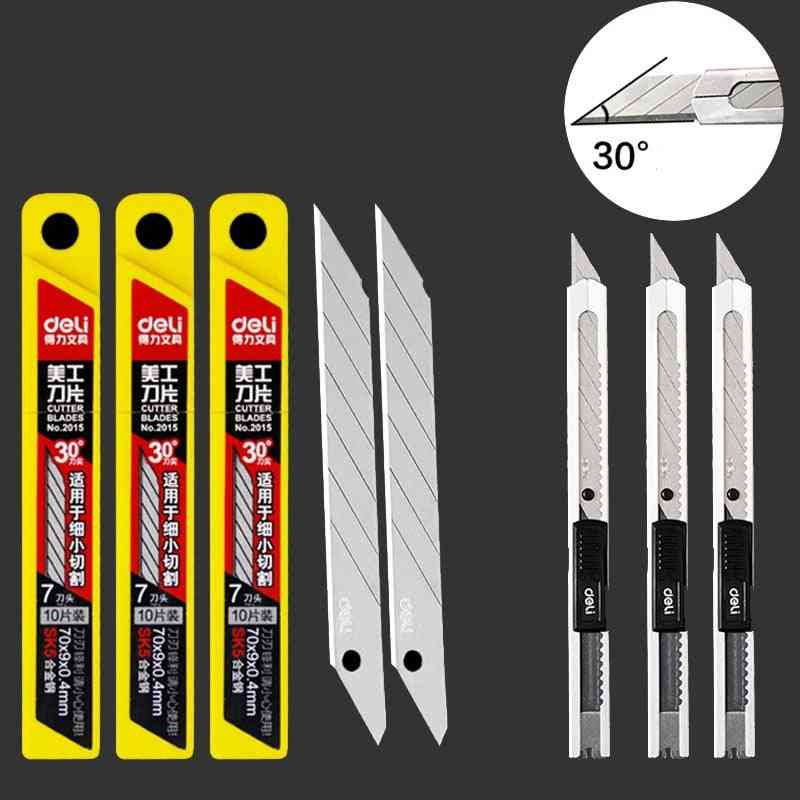 Utility Knife Stainless 30 Degree Blade Paper Box Cutter