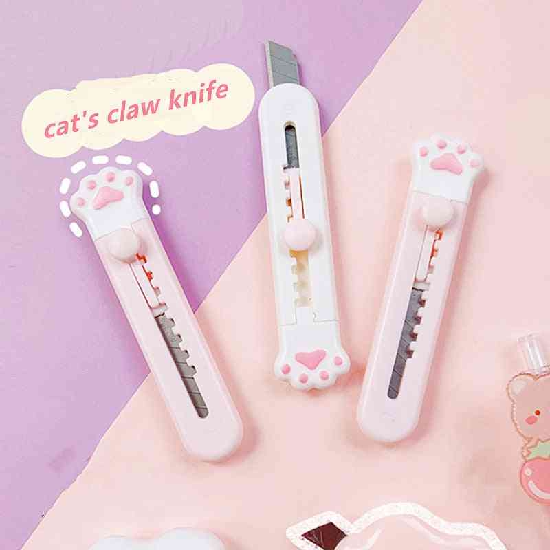 Mini Pocket Cat Paw Art Utility Knife Express  Paper Cutter
