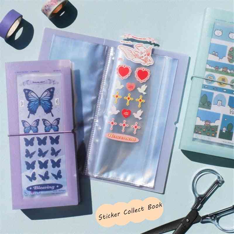 Double Sided 30 Slots Stickers Collection Book Transparent Bandage Holder