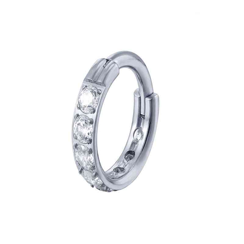 Titanium Cartilage Hinged Clicker Ring Body Jewelry