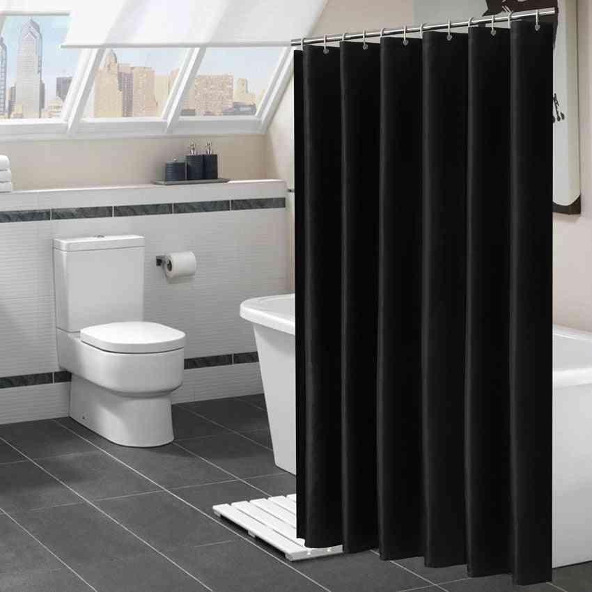 Shower Waterproof Fabric Solid Curtains For Bathroom