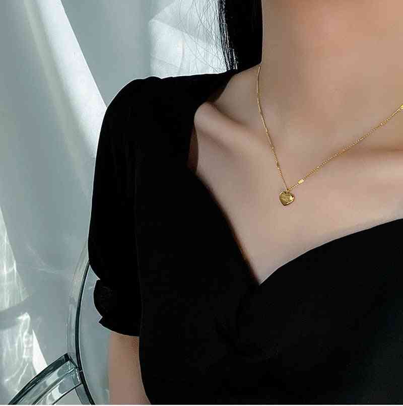 Korean Fashion Love Heart Necklaces For Women