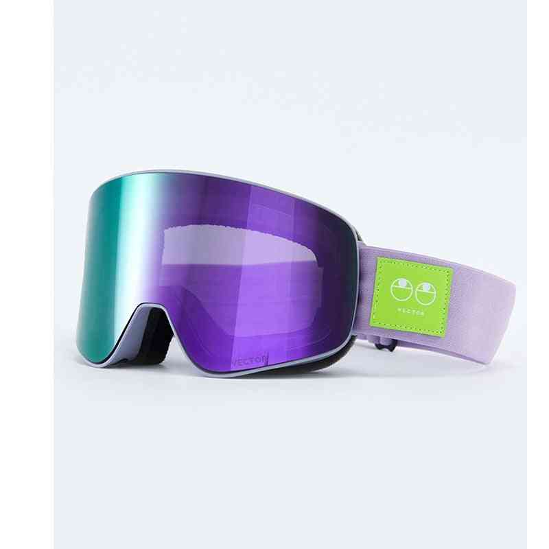 Anti-fog And Anti-ultraviolet Mask Men Women Skiing Eyewear Goggles