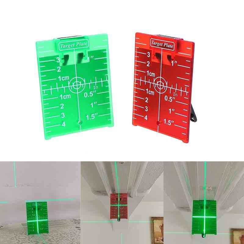 Lasermålkortplatta för grön/röd nivå lämplig för linjelasrar